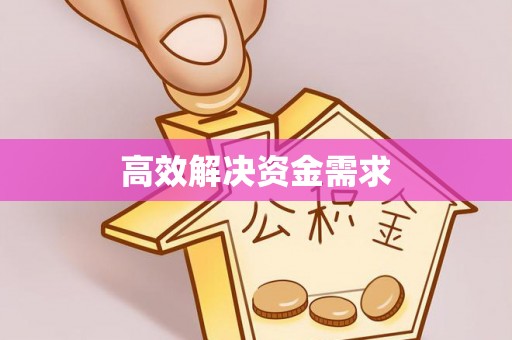 江川高效解决资金需求