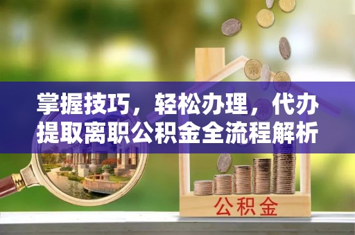 江川掌握技巧，轻松办理，代办提取离职公积金全流程解析