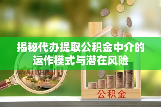 江川揭秘代办提取公积金中介的运作模式与潜在风险